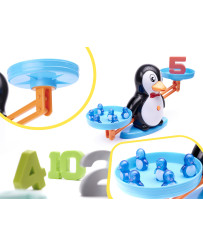 Educational scales learning to count penguin large