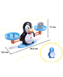 Educational scales learning to count penguin large