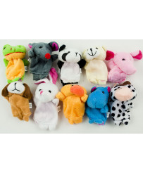 Plush mascot finger puppets animals set of 10pcs