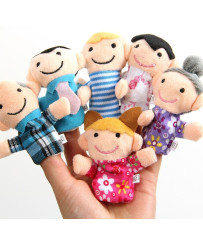 Plush mascots finger puppets family 6pcs
