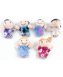 Plush mascots finger puppets family 6pcs