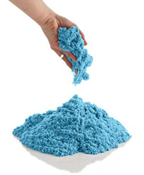 Kinētiskās smiltis 1kg maisiņā zilā krāsā