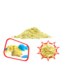 Kinētiskās smiltis 1kg maisiņā dzeltenā krāsā