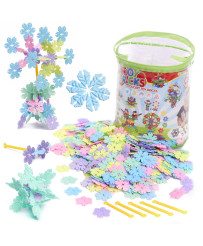 Spatial blocks wafer stars snowflakes educational 700 pieces