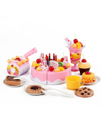 Birthday Cake Cutting Kitchen 75 el. pink