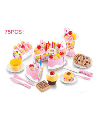Birthday Cake Cutting Kitchen 75 pcs. pink