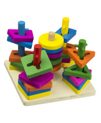 Wooden sorter arcade puzzle 5 towers