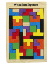 Wooden puzzle tetris blocks...