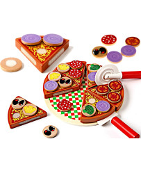 Pizza wooden play set with...