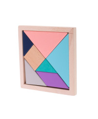 Wooden puzzle tangram blocks