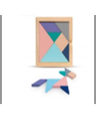 Koka puzles tangramu bloki