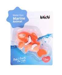 Orange screw-on fish bath toy