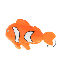 Orange screw-on fish bath toy