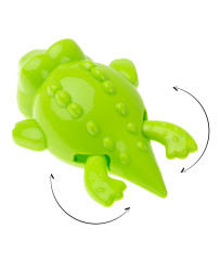 Screw-on bath toy floating crocodile