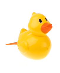 Screw-on floating duck bath toy