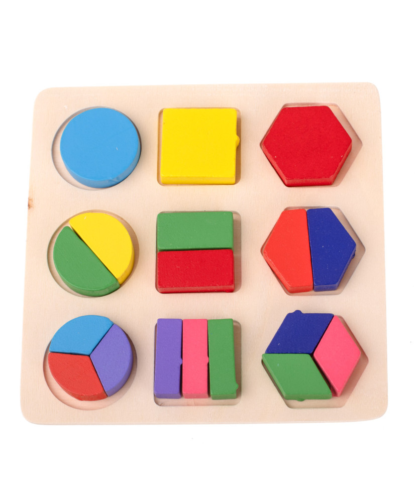 Wooden educational toy match shapes 18el