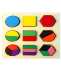 Wooden educational toy match shapes 18el