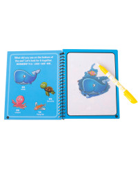 Vesi raamat markeriga mereloomad sinine