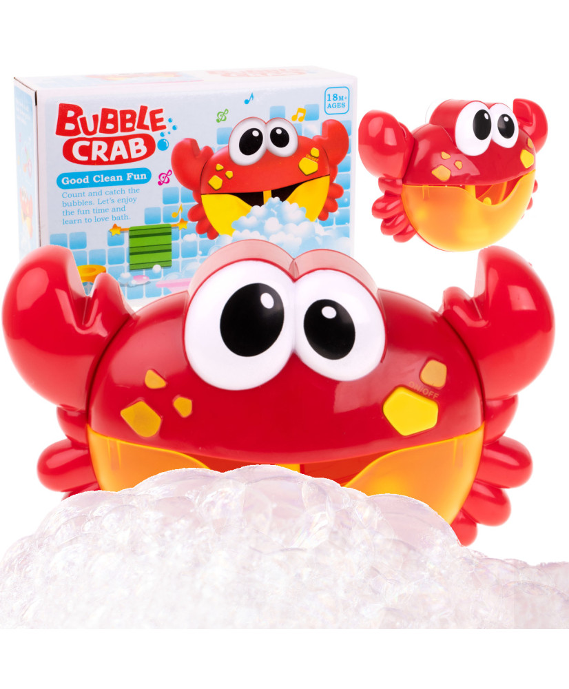 Bubble generator foam crab bath toy