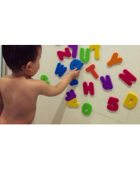 Bath toy letters numbers foam bath toy