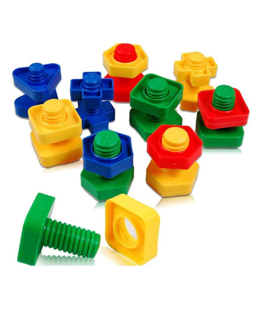 Construction blocks educational montessori screws 30 elements