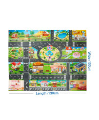 Play mat city street + street signs waterproof colorful 130x100cm
