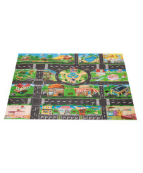 Play mat city street + street signs waterproof colorful 130x100cm