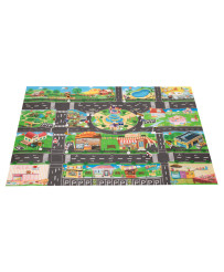 Play mat city street + street signs waterproof colorful 130x100cm