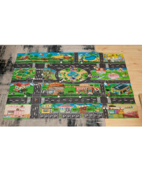 Play mat city street + street signs waterproof colorful 130x100cm