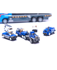 Transporter truck TIR launcher + metal cars police