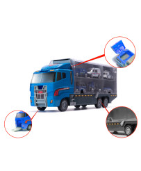 Transporter truck TIR launcher + metal cars police