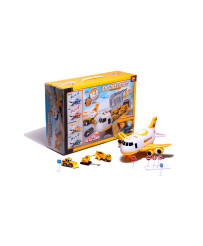 Transporter plane + 3 cars construction vehicles