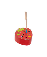 Magnetiline puidust roomik maasikas