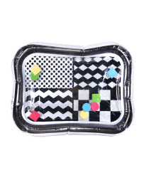 Water inflatable mat contrast black and white patterns 65cm x 50cm