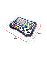 Water inflatable mat contrast black and white patterns 65cm x 50cm