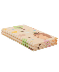 Educational folding foam mat double-sided hedgehog/ bear 150x195cm