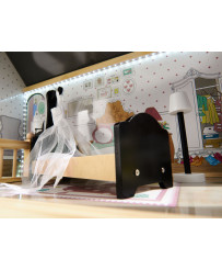 MDF wooden doll house + furniture 122cm XXL LED