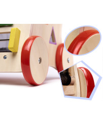 Pusher wooden walker educational cube 6in1