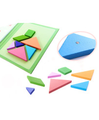 Magnetic puzzle book 3D tangram blocks