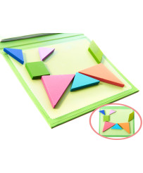 Magnētiskā puzzle grāmata 3D tangrammas bloki
