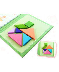 Magnētiskā puzzle grāmata 3D tangrammas bloki