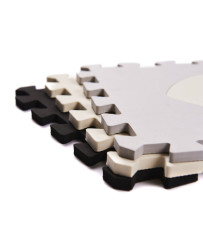 Foam puzzle mat/baby playpen 36-piece black-gray-ecru