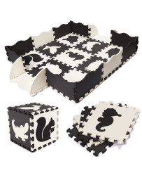 Foam puzzle mat / playpen for children 25el. black and white