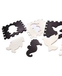 Foam puzzle mat / playpen for children 25el. black and white