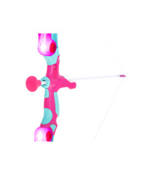 Bow with arrows and target shooting set pink