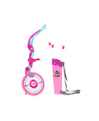 Bow with arrows and target shooting set pink