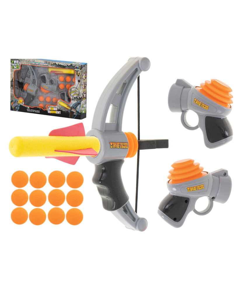 Softball gun + crossbow + balls set of 2 pcs