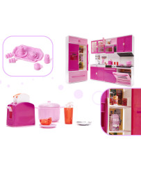 Doll furniture kitchen 4 segments LED sounds