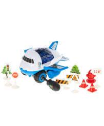 Transporter plane police + 4 cars + accessories