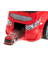 Transportera kravas automašīna TIR palaidējs čemodānā + 7 automašīnas ugunsdzēsēju brigāde